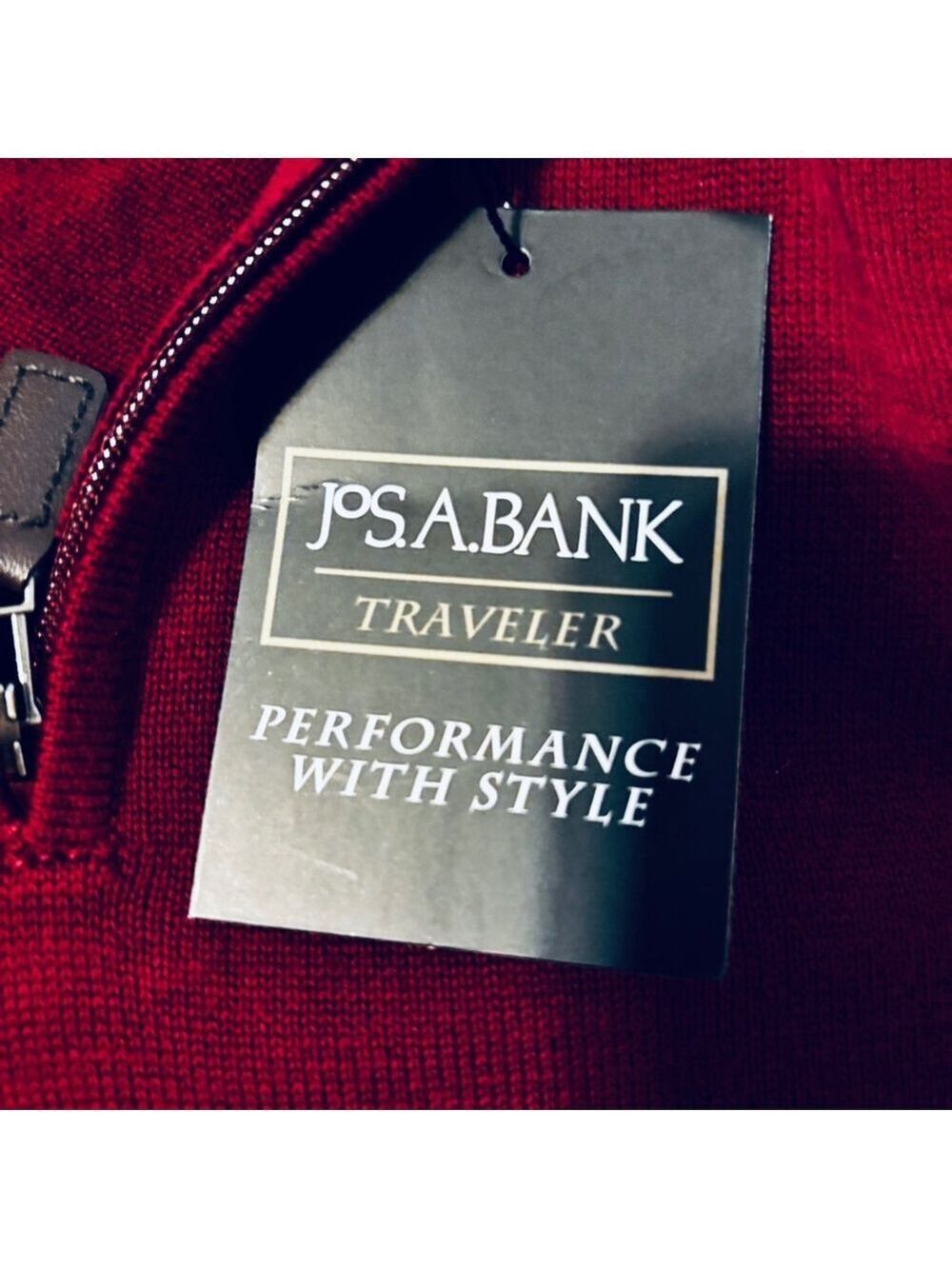 Jos. A. Bank Men's Burgundy Traveler Pima Cotton Sweater NEW WITH TAGS - Picture 10 of 11